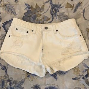 Carmar Distressed White Denim Shorts NWT size 23